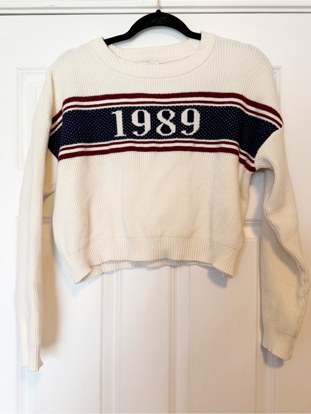 Pink Rose Taylor swift 1989 inspired cropped light knit sweater